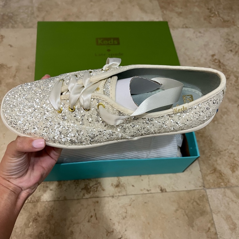 Keds X Kate Spade New York Glitter Sneakers Size 7